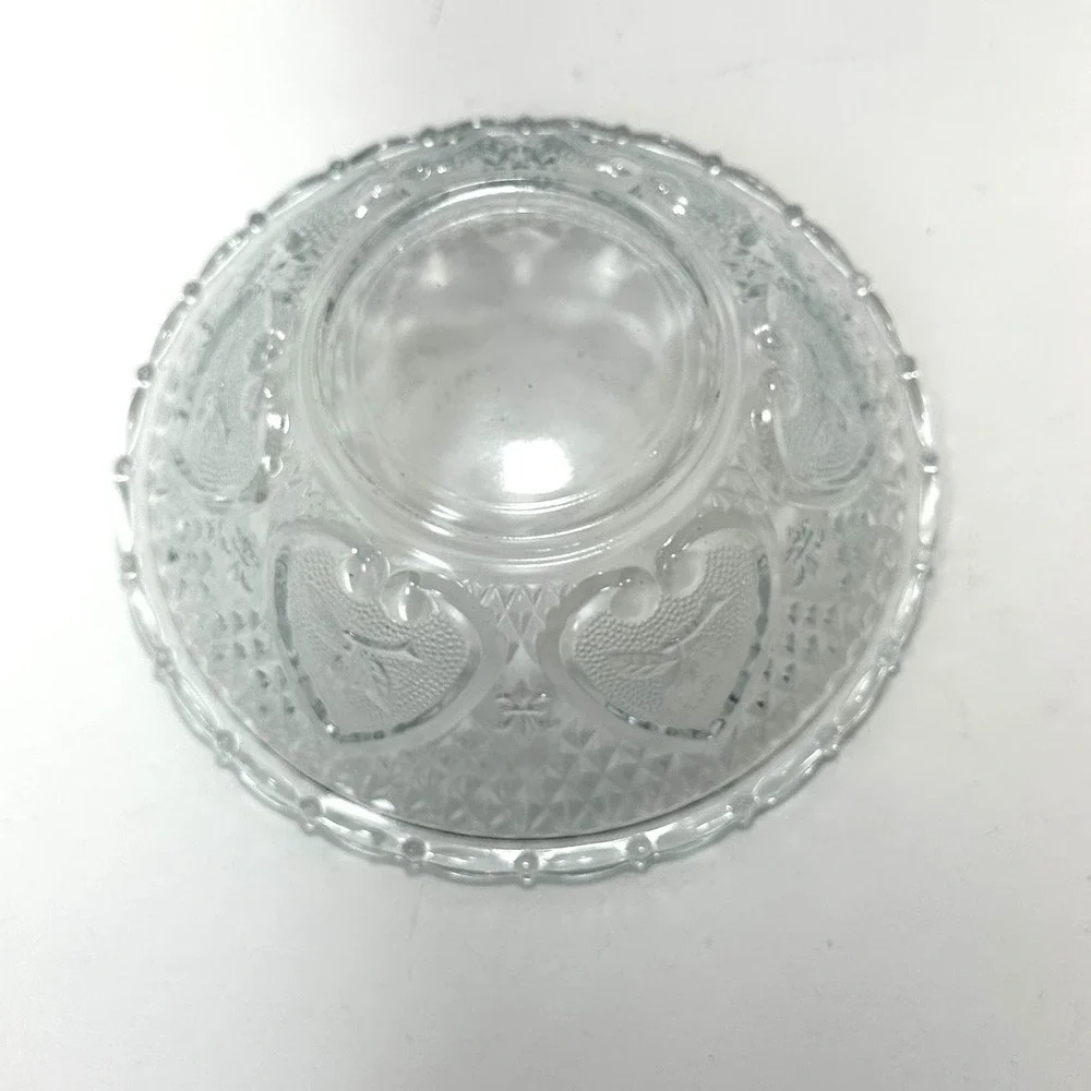 VTG KIM Indonesia Clear Pressed Glass Bowl 7